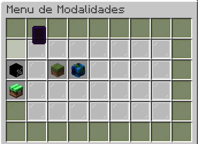 Menú Modalidades